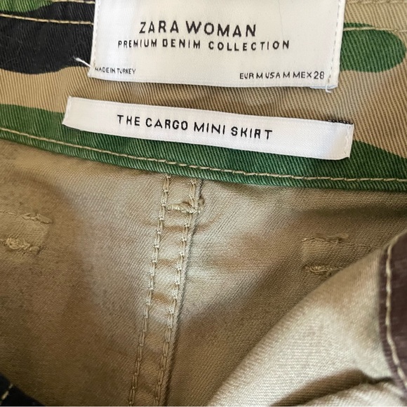 Zara Premium Denim Collection the cargo mini skirt camouflage - Picture 9 of 12